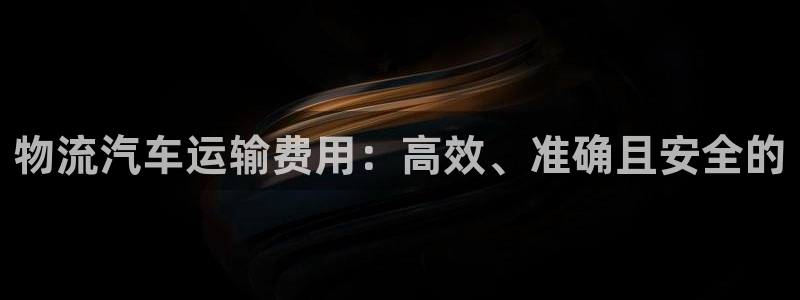 ,优游国际加拿大app预测：物流汽车运输费用：高效、准确且安