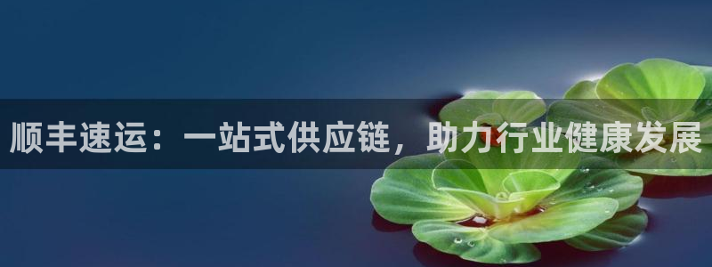 ,优游国际加拿大开奖:顺丰速运:一站